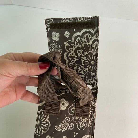 Thirty-One Perfect Bottle Thermal Holder Brown Woodblock Floral - Picture 3 of 9